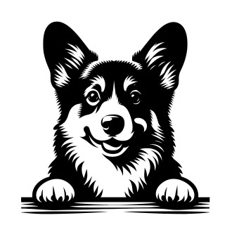 Samolepka pes Welsh Corgi Pembroke