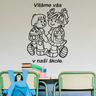 Samolepka Vítame vás v našej škole