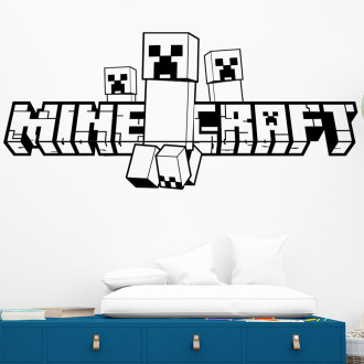 VÝPREDAJ Samolepka s nápisom Minecraft